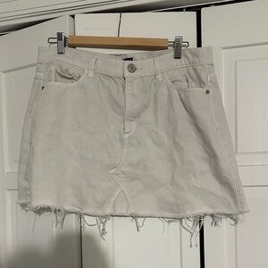Express White Denim Skirt